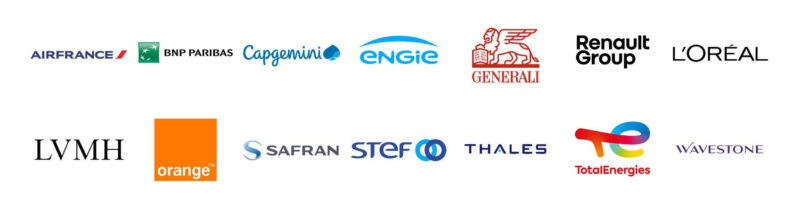 Contributeurs du Guide "Internationalisation des politiques handicap" par le Manifeste Inclusion : Air France, BNP Paribas, Capgemini, ENGIE, Generali, Groupe Renault, L&rsquo;Or&eacute;al Groupe, LVMH, Orange, Safran, STEF, Thales, TotalEnergies et Wavestone